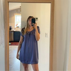 Peacock Feather Silky Dress